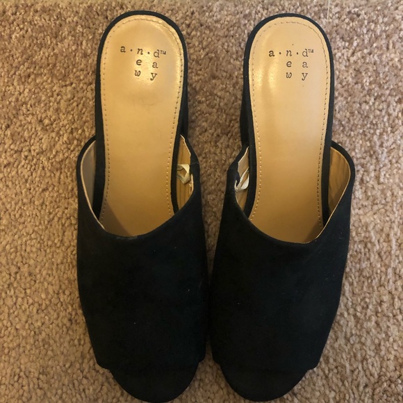 a new day Shoes - A New Day black slides